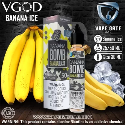 VGOD Iced Banana Bomb Salt Nic - 30ml - 50 mg