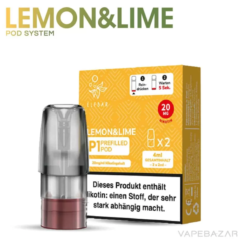 Elf Bar Mate 500 – Lemon & Lime – Prefilled Liquid Pod – 2er Pack - 500 mAh - Image 2