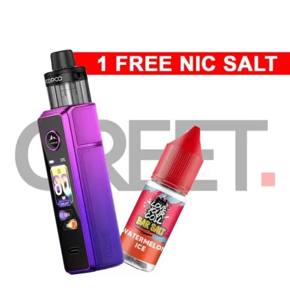 Voopoo Drag X3 80W Pod Mod Kit - Colour#Aurora Purple>Champagne Gold>Glow Pink>Grey Metal>Moss Green>Sky Blue>Spray Black