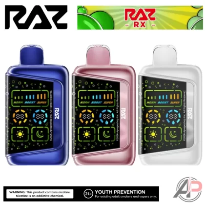 Raz RX50k Puffs Disposable Vape Device - Bangin Sour Berries, Blue Raz Gush