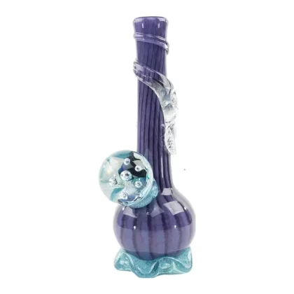 Noble Glass Striped Vase Bong – 21in - Vape Store