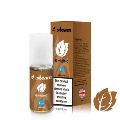 G Virginia A-Steam 10ml Premium Vape Juice – Pack of 10 Bottles