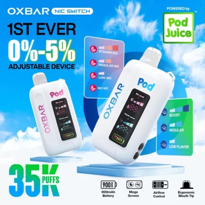 Oxbar x Pod Juice Nic-Switch 35K Disposable Device - 35,000 Puffs - Fruity Pebz