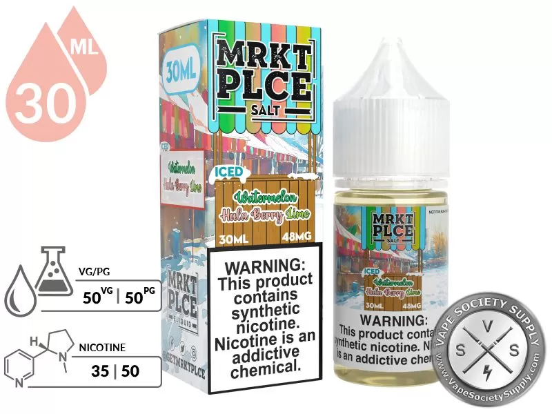 Iced Watermelon Hula Berry Lime by MRKT PLCE Salt 30ml - Image 2