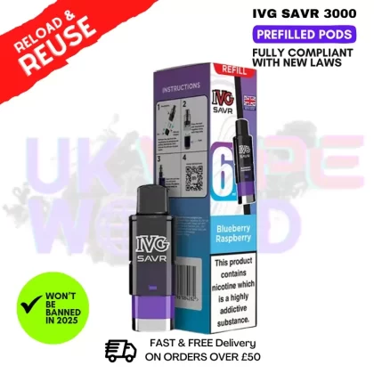 Blueberry Raspberry IVG 3K Replacement Pod