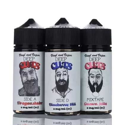 Vinyl and Vapor Deep Cuts - No Nicotine Vape Juice - 100ml (DISCONTINUED) - Remix: Lemon Psycho Cruller
