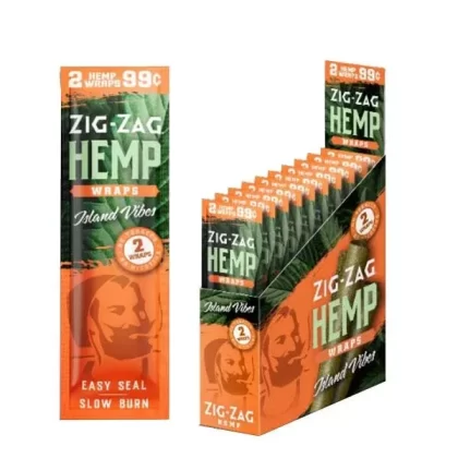Zig Zag Island Vibes Hemp Wraps - Product#Island Vibes~Packaging#25 Packs of 2