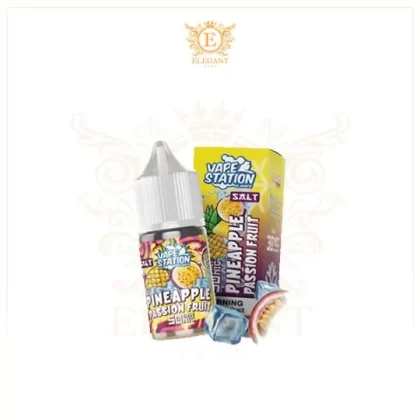 VAPE STATION PINEAPPLE PASSIONFRUIT SUPER ICE SALT ELIQUID - Elegantvapestore