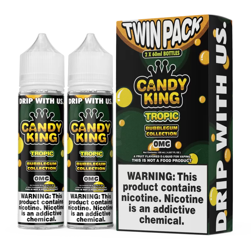 CANDY KING BubbleGum Collection - Tropic - 120ML E-Liquid (2x60mL Twin Pack) - 6MG