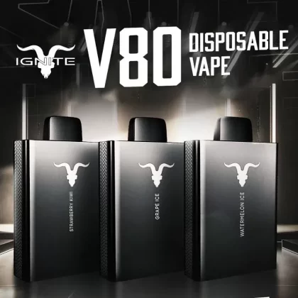 IGNITE V80 8000 PUFFS 5% - Color#MENTHOL>BLUEBERRY ICE>GRAPE ICE>GREEN APPLE>ICY MINT>BLUEBERRY LEMON>PASSION FRUIT SOUR KIWI>STRAWBERRY KIWI>WATERMELON ICE>GRAPEFRUIT MINT
