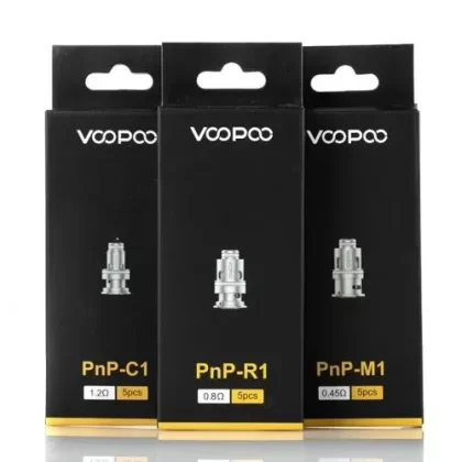 VOOPOO PnP Series Coils - 5 Pack; C1 – 1.2 Ohm, M1 – 0.45 Ohm
