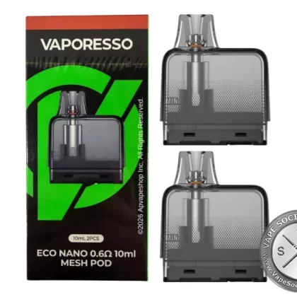 Vaporesso ECO NANO Replacement Mesh Pod - 0.6Ω - 6mL, 0.8Ω - 6mL