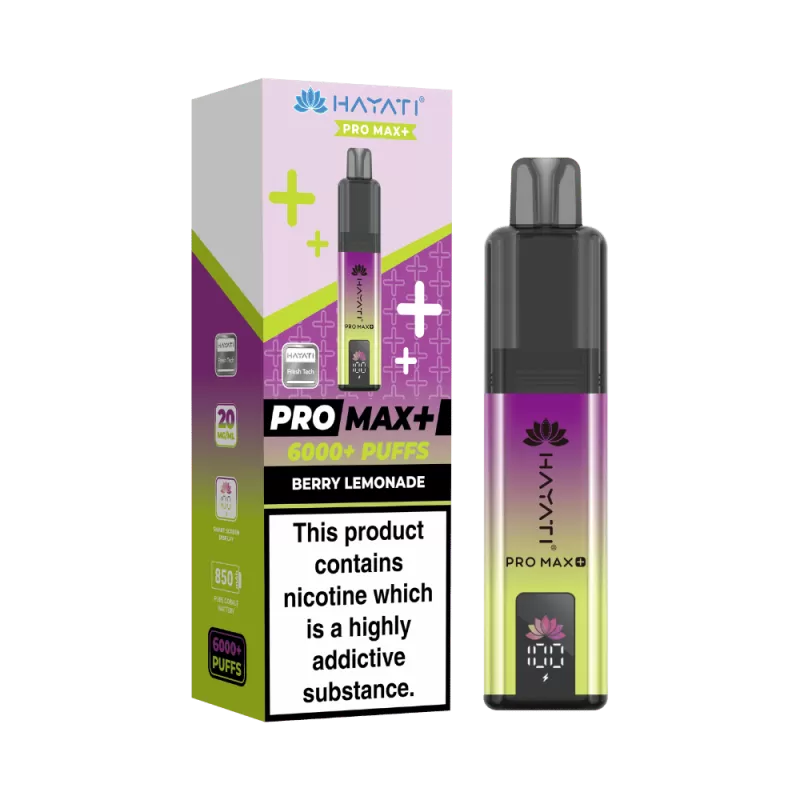 Hayati Pro Max Plus 6000 Puffs Berry Lemonade