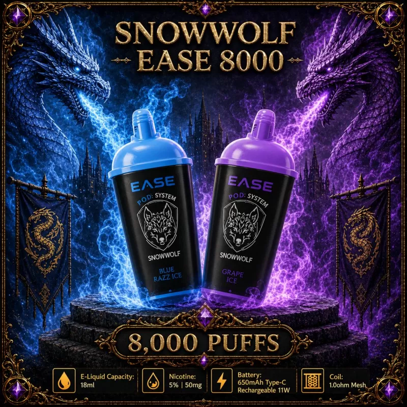 Snowwolf Ease 8000 - Pineapple Apple Pear / 5% - Vapeciga