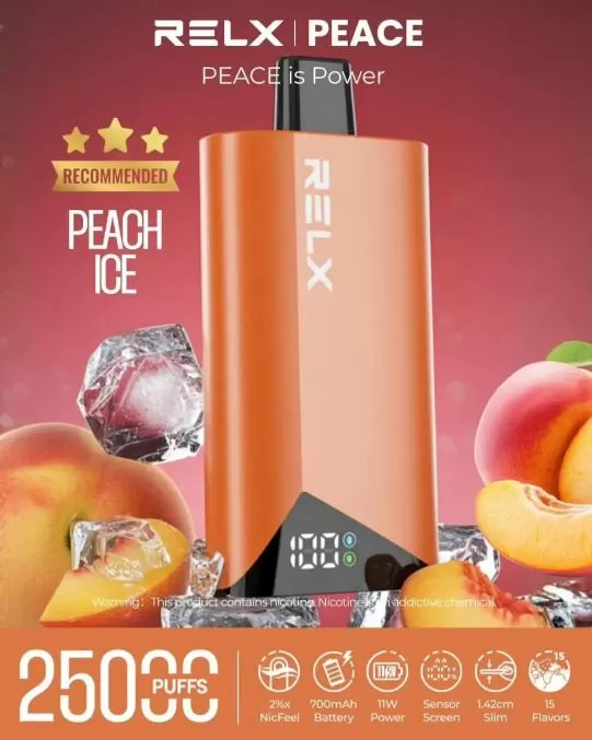 Relx Peace 25K Rechargeable Disposable Vape (25,000 Puffs) - Image 3