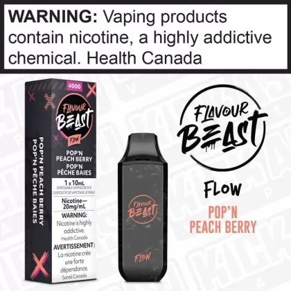 Packin Peach Berry Flavour Beast Flow Disposable DNR-0925