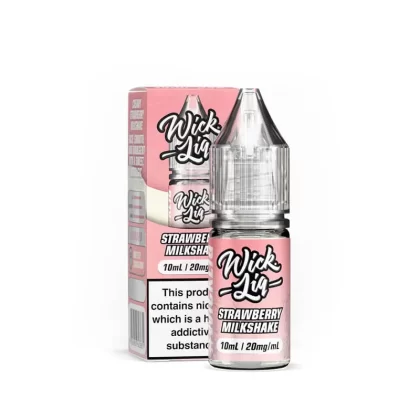 Wick Liq Bar Juice Strawberry Milkshake 10ml Nic Salts E-Liquid - 5mg