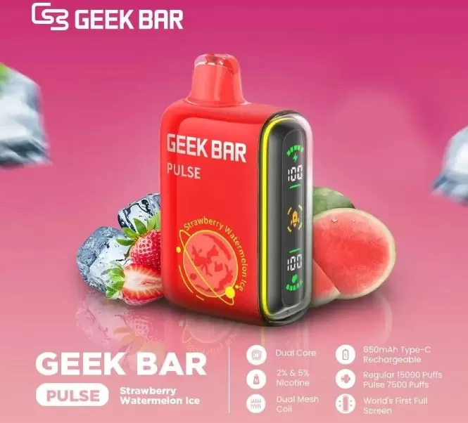 GEEK BAR PULSE DISPOSABLE VAPES (15,000 PUFFS) - 50 mg / Grape Ice - Image 3