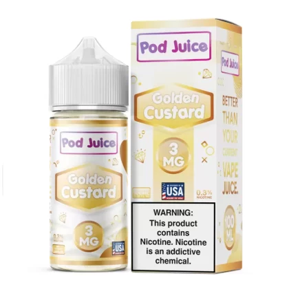 Pod Juice - Golden Custard - 100ML E-Liquid