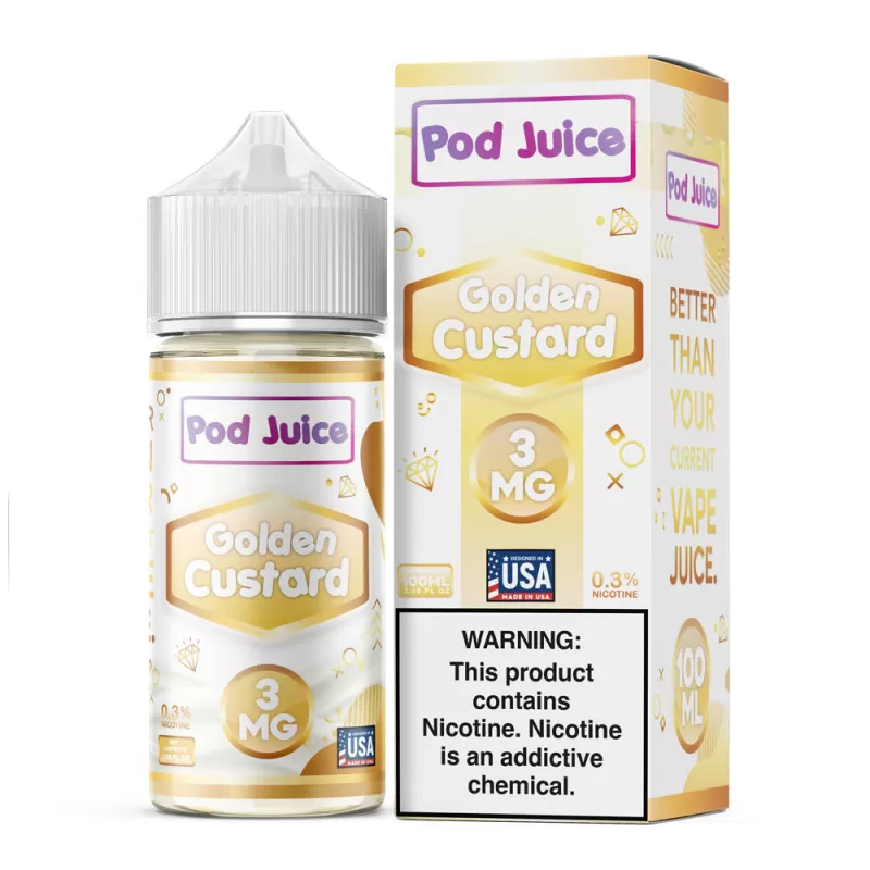 Pod Juice - Golden Custard - 100ML E-Liquid