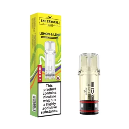 Lemon & Lime Prefilled Pods by SKE Crystal Plus (2 x 2ml)