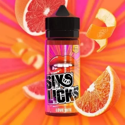 Love Bite by Six Licks 100ml + FREE NIC SHOTS