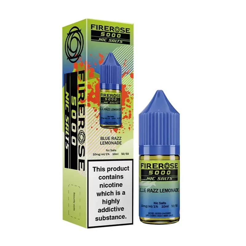 Elux Firerose 5000 Blue Razz Lemonade E Liquid - Nicotine Strength#20mg>10mg
