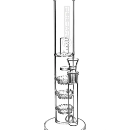 Pulsar 14″ Straight Triple Turbine Bong - Ejuicewarehouse