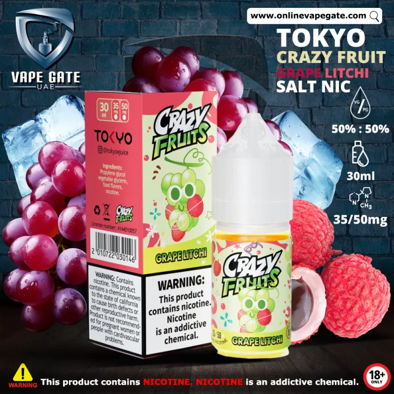 Tokyo Crazy Fruits Grape Litchi Saltnic 30ml