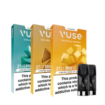 Vuse Pro Refill Pack 6mg (0.6%) - Banana Ice, Blue Raspberry; Vape Product