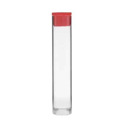 Plastic Tubes for Cartridges 12mm x 81mm - Choose Color#Red>Clear>Purple>Grey>Blue>Black (Short Cap)~Choose Price Tier#Single Unit (Less Than Box Qty)>Box of 505 (Bulk Discount Pricing) (3BCB6F)