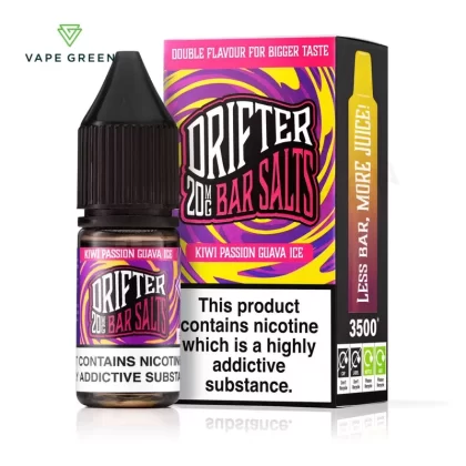 Kiwi Passion Guava Ice Nic Salt E-Liquid by Drifter Bar Salts - Eliquidsupply