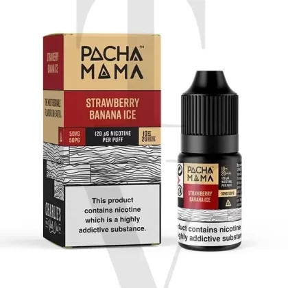 PACHA MAMA STRAWBERRY BANANA ICE NIC SALT E-LIQUID - Nicotine Strength#10MG (1%)>20MG (2%)