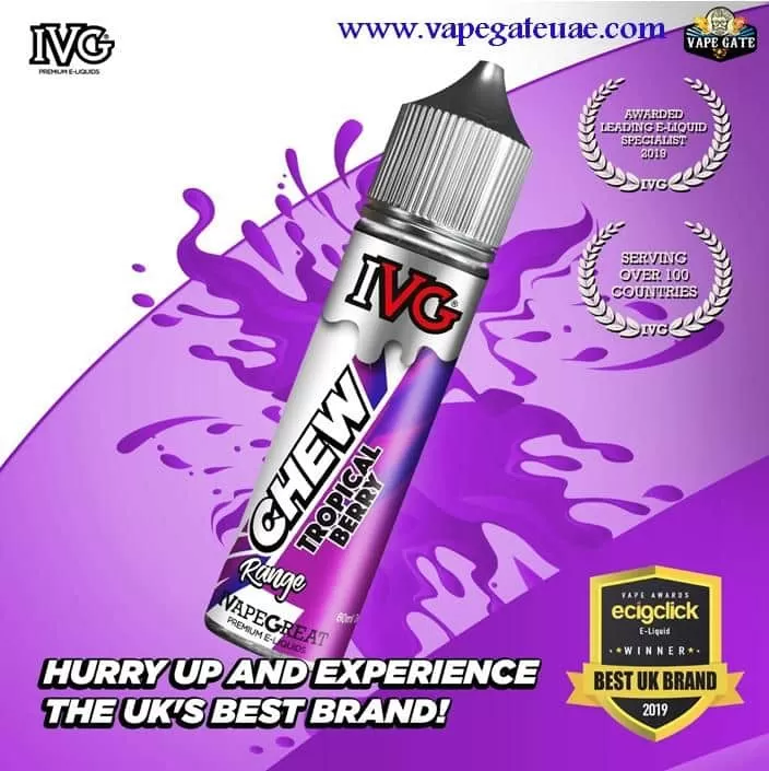 Chew Tropical Berry 60ml E juice by IVG - Image 3