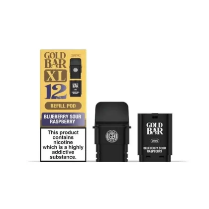 Gold Bar XL Prefilled Replacement Pod Blueberry Sour Raspberry - Nicotine Strength#20mg (72F994)