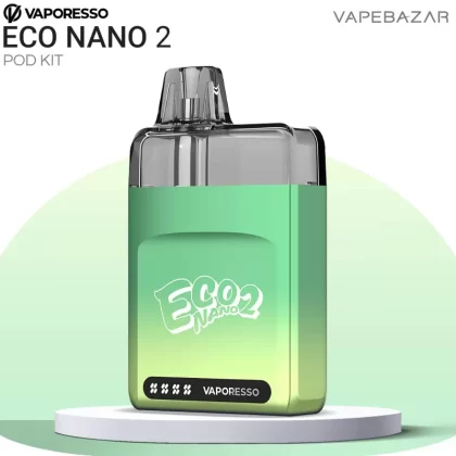 Vaporesso Eco Nano 2 – Misty Green - Pod Kit; 1000 mAh (B1FB37)