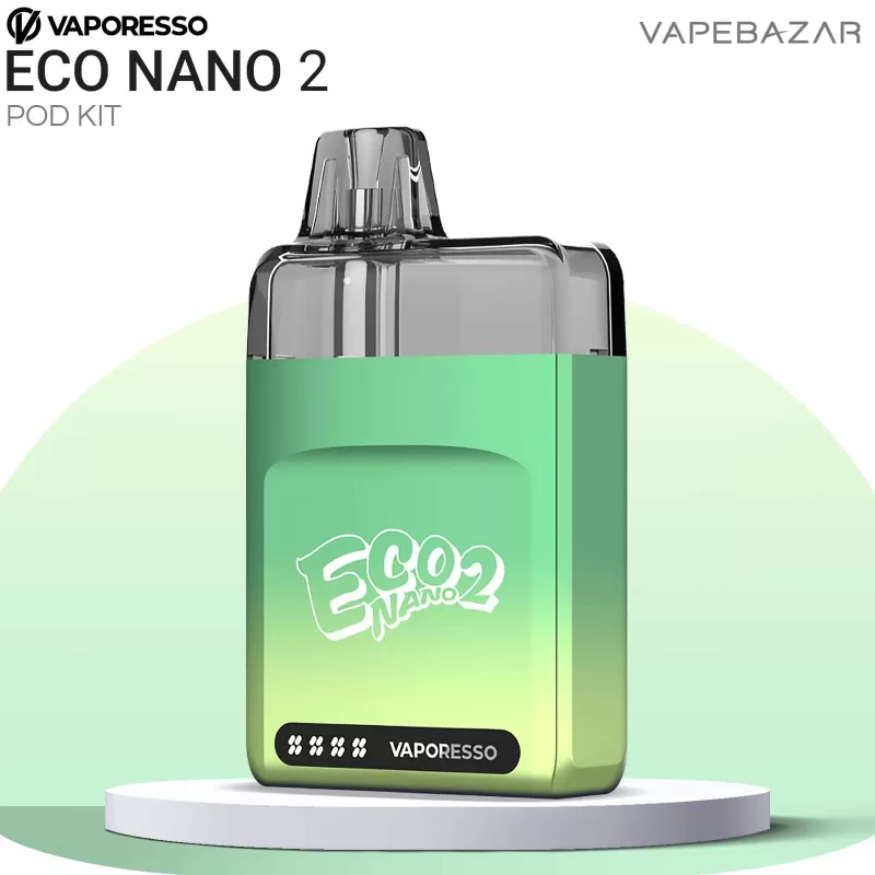 Vaporesso Eco Nano 2 – Misty Green - Pod Kit; 1000 mAh (B1FB37)