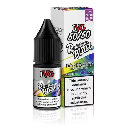 IVG 50/50 Rainbow Blast 10ml Nic Salt Vape Juice - Strength
