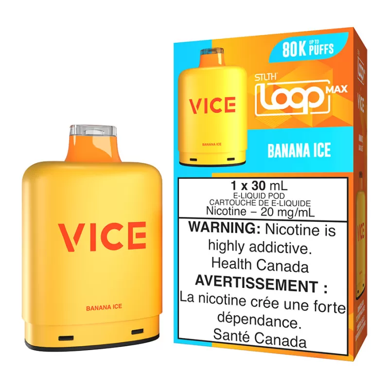 STLTH Loop Max x Vice E-Liquid Pod Pack - Banana Ice 30ml - 20mg/ml