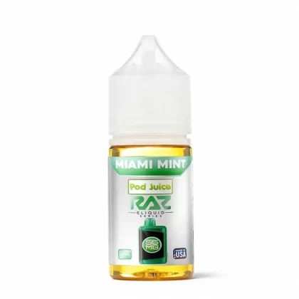 Pod Juice X Raz Salt – Miami Mint 30mL – Icy Salt Nic
