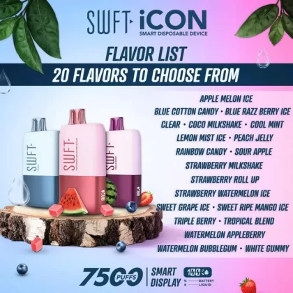 SWFT iCON 7500 - Sweet Grape Ice - Skullvaping