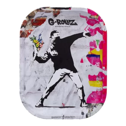 G-Rollz Medium Tray - Style#Bansky>Amsterdam>Mini Mouse>Skull Girl Mushroom>Smoking Girl>Rolling Girl