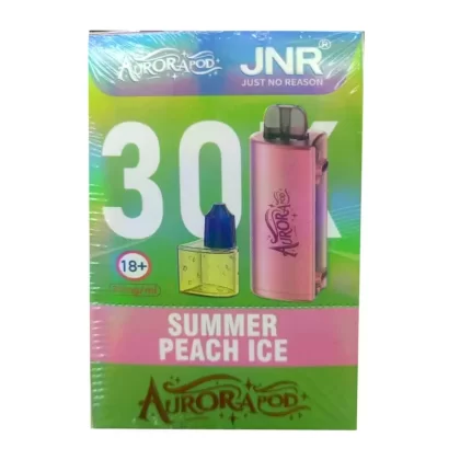 Summer Peach Ice JNR Aurora 30k Puffs Pod Vape Kit