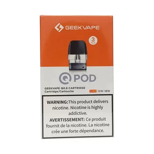 GeekVape Q Series Replacement Pods - Resistance#0.6 Ohm>0.8 Ohm