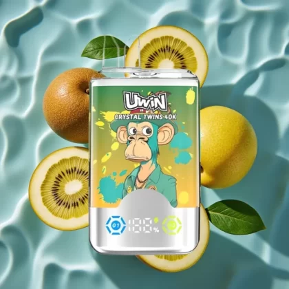 UWIN Crystal Twins 40000 Puffs Dual Flavor Disposable Vape – Kiwi Passion Fruit Guava Two Apple, 32ml, 850mAh, Type-C - Bangvapeaustralia