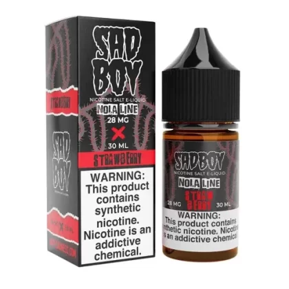 SadBoy NolaLine Strawberry Synthetic Nicotine 30ml Salt E-Juice - Eliquidsupply