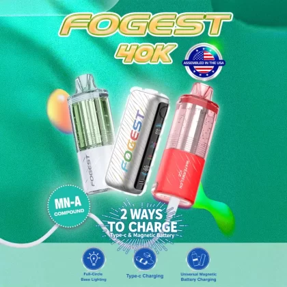 Nixodine Edition | Assembled in USA | FOGEST XP 40K Disposable Device POD - 40,000 Puff - Strawberry Kiwi