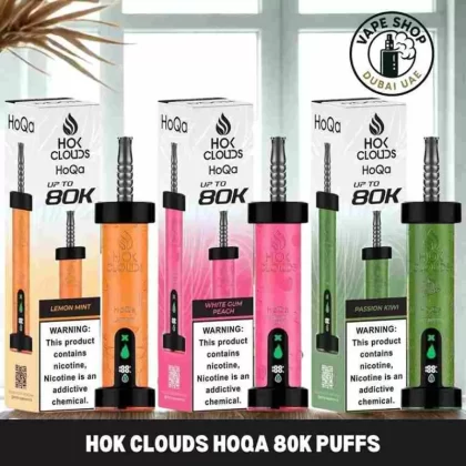 Hok clouds HoQa 80k puffs 5% nicotine shisha based Vape Buy in Dubai - Vapeshopdubaiuae