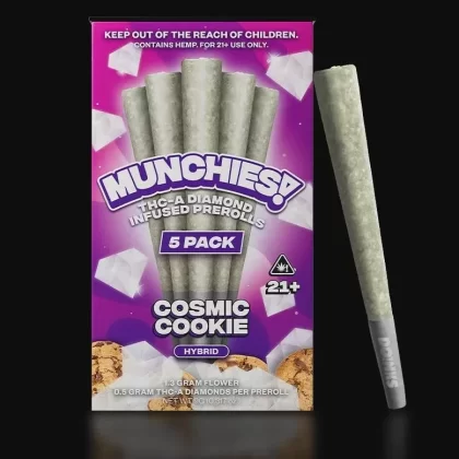 Delta Munchies Cosmic Cookies 1g THCA Infused Prerolls (5 Pack) - Vape Store