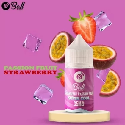 8 BALL SALT STRAWBERRY PASSIONFRUIT SUPER COOL VAPE ELIQUID - Elegantvapestore